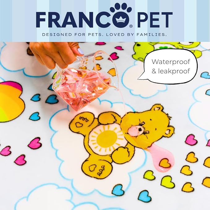 Franco Pet Care Bears Super Soft Cozy Waterproof Sherpa-Backed Blanket Throw for Medium Dogs, Couch/Bed/Car, 40x50 (Officially Licensed Product)