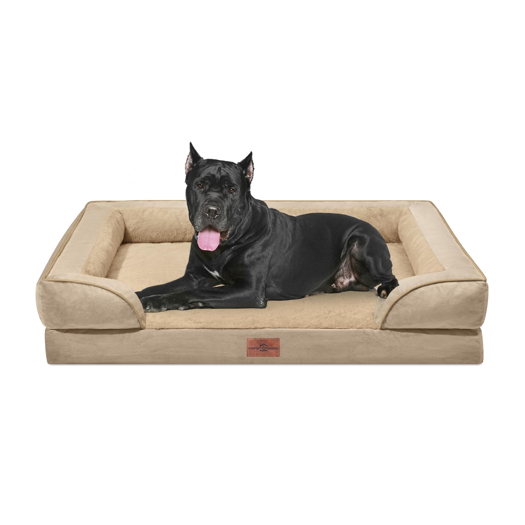 Comfort Expression Waterproof Orthopedic Dog Beds for Extra Large Dog — 53.0"L x 42.0"W x 8.5"Th