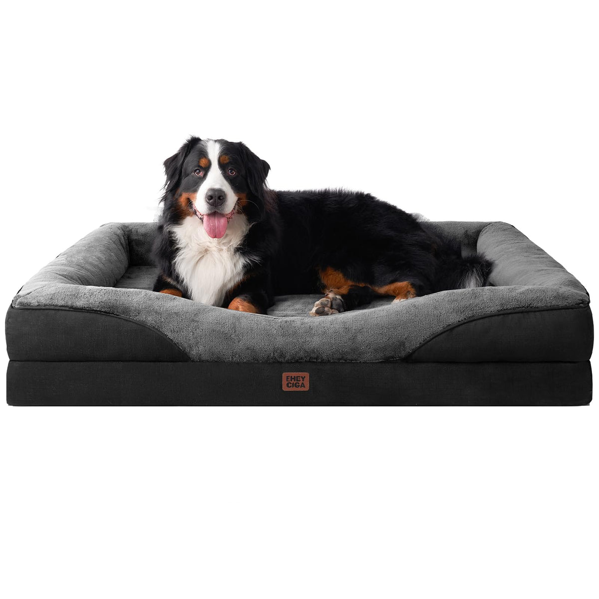 EHEYCIGA Orthopedic XL Dog Bed for Large Dog, Memory Foam Dog Couch, Beige