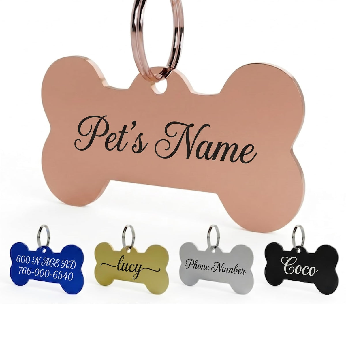 Personalized Cloud Pet ID Tags for Dogs and Cats - Custom Engraved Dog Tags with Name, Phone Number & Address - Double Sided Shiny Metal Cat Name Tag, Anti-Lost Pet Collar Charm, 5 Colors