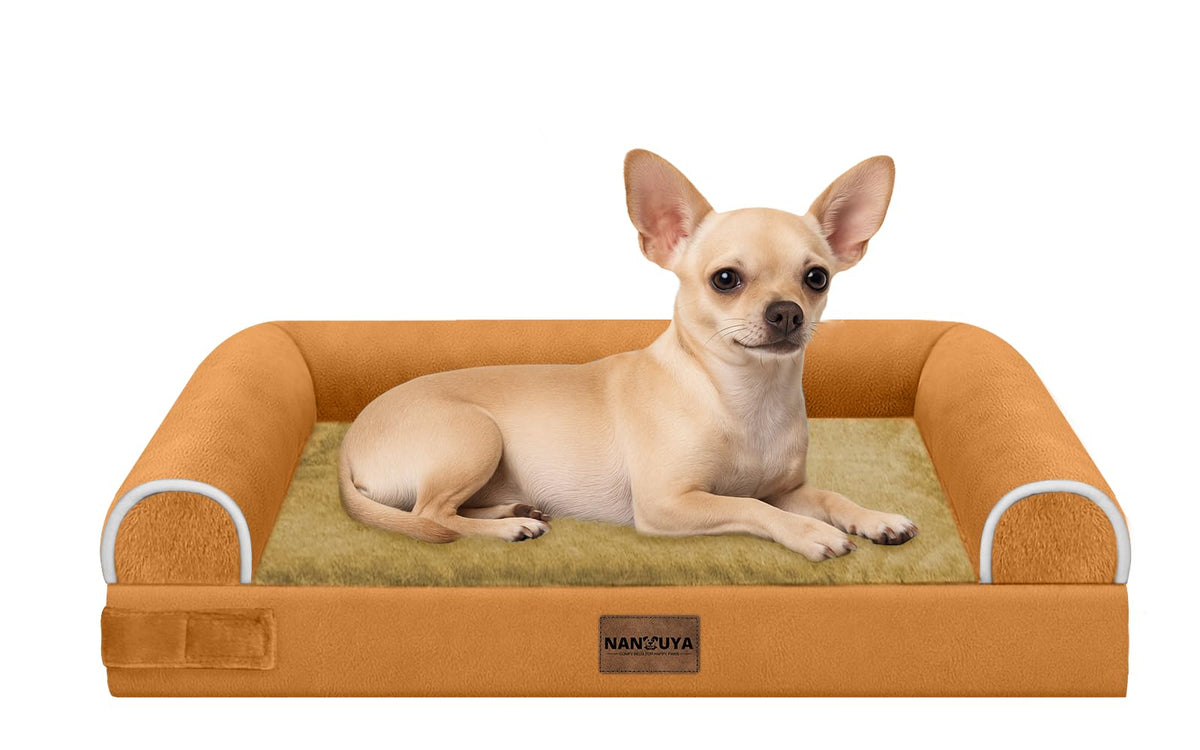 NANUYA Orthopedic Dog Bed for Jumbo Dogs, 48 x 33 Inch, Light Grey