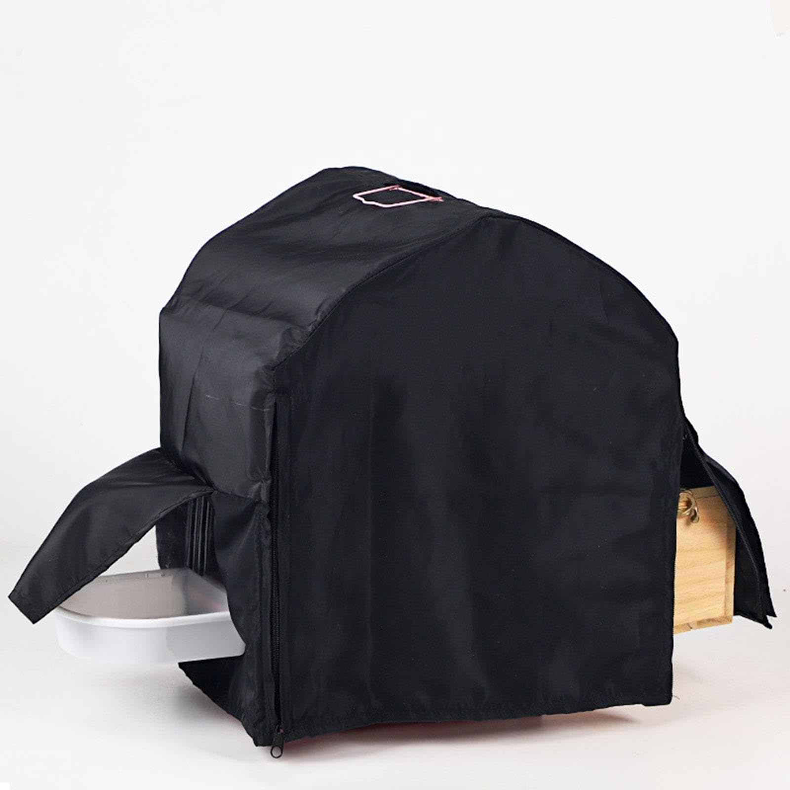 Leefasy Bird Cage Cover for Parakeets and Parrots, 11.61 x 8.66 x 15.75 in Blackout Night Cover with Zipper, Dustproof Privacy Shade for Square Cages