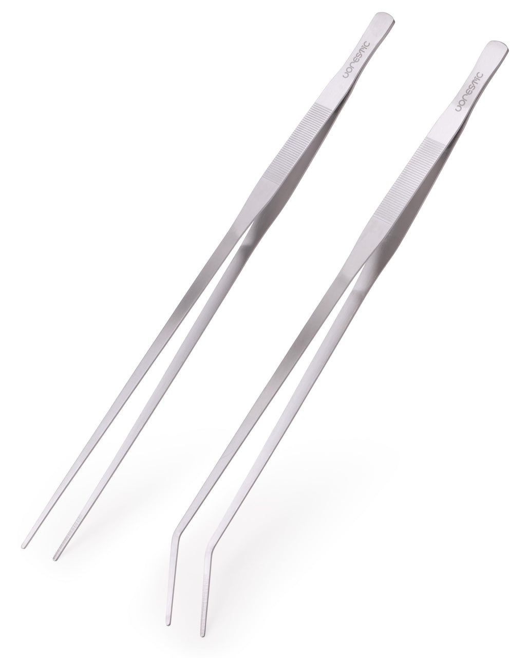 VORESTIC Straight and Curved Aquarium Tweezers Set 18 Inch, Stainless Steel Long Tweezers for Fish Tank Planting, Aquascaping, Reptile Feeding Tongs, Terrarium Tool and Aquarium Tongs