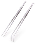 VORESTIC Straight and Curved Aquarium Tweezers Set 18 Inch, Stainless Steel Long Tweezers for Fish Tank Planting, Aquascaping, Reptile Feeding Tongs, Terrarium Tool and Aquarium Tongs