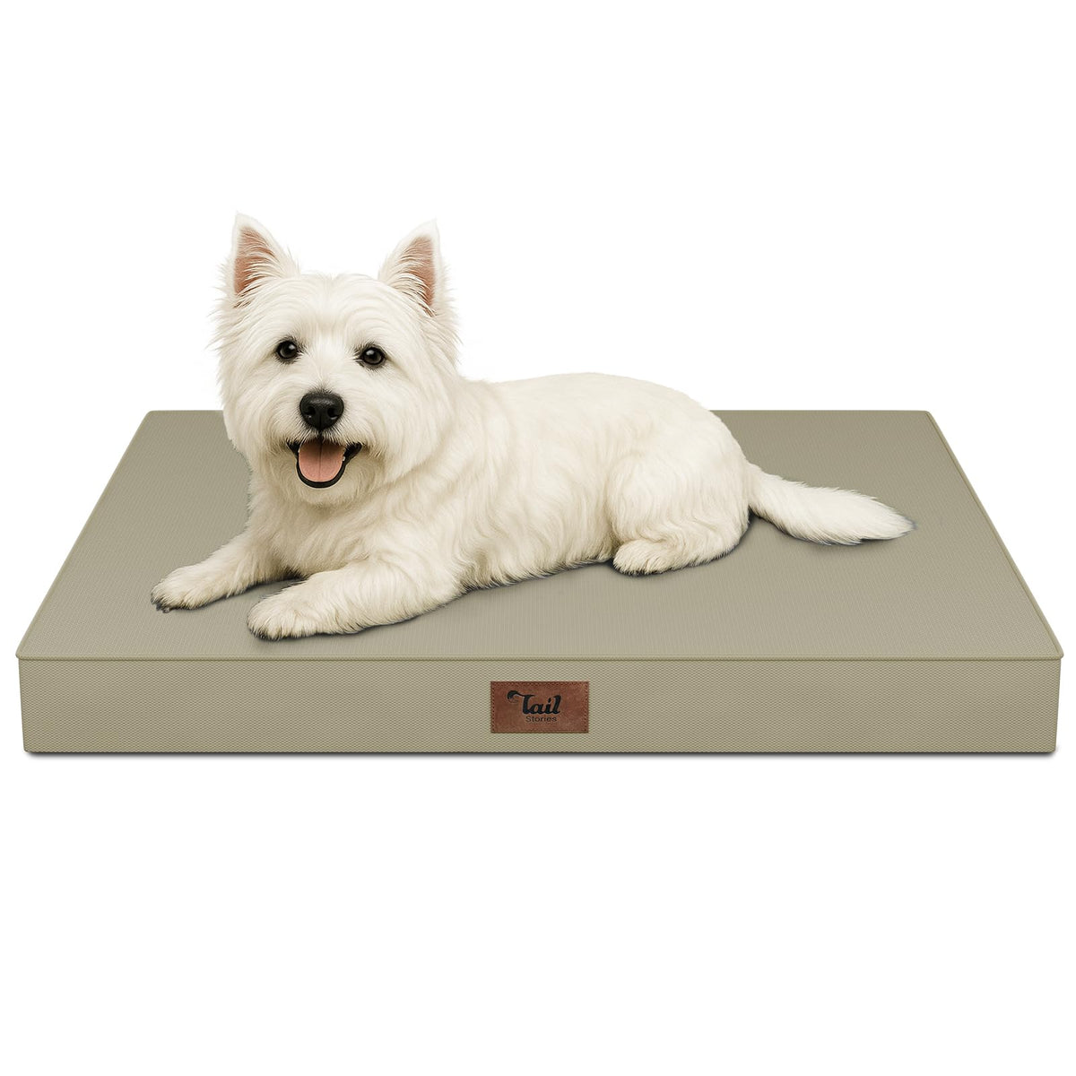Tail Stories Waterproof Orthopedic Dog Crate Bed for Small Dogs & Cats