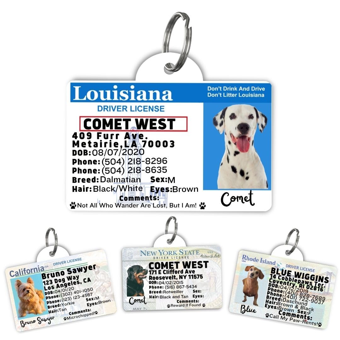 Dog Tags Personalized, Dog ID License Tag for Pets (Washington, Tag)