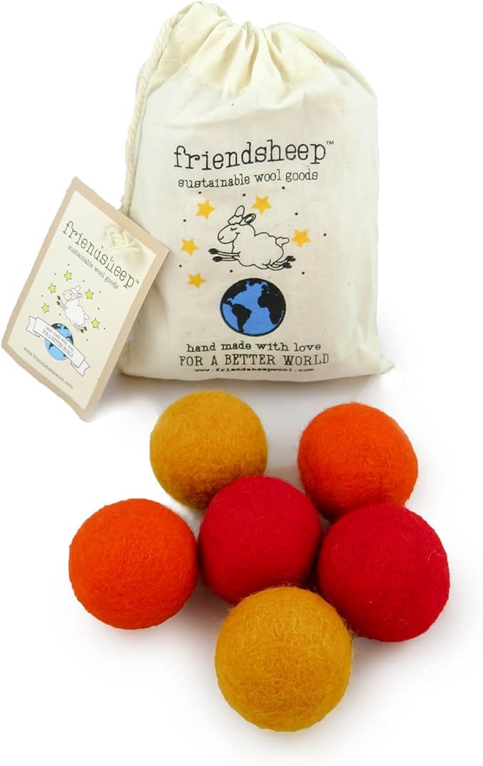 Friendsheep Eco Wool Pet Toy Ball - Cat, Ferret, Small Dog - Fair Trade, Handmade in Nepal, Eco-Friendly - 100% Wool