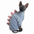 Sky Blue Dinosaur Sphynx Cat Clothes Sweater Hairless Cat Apparel