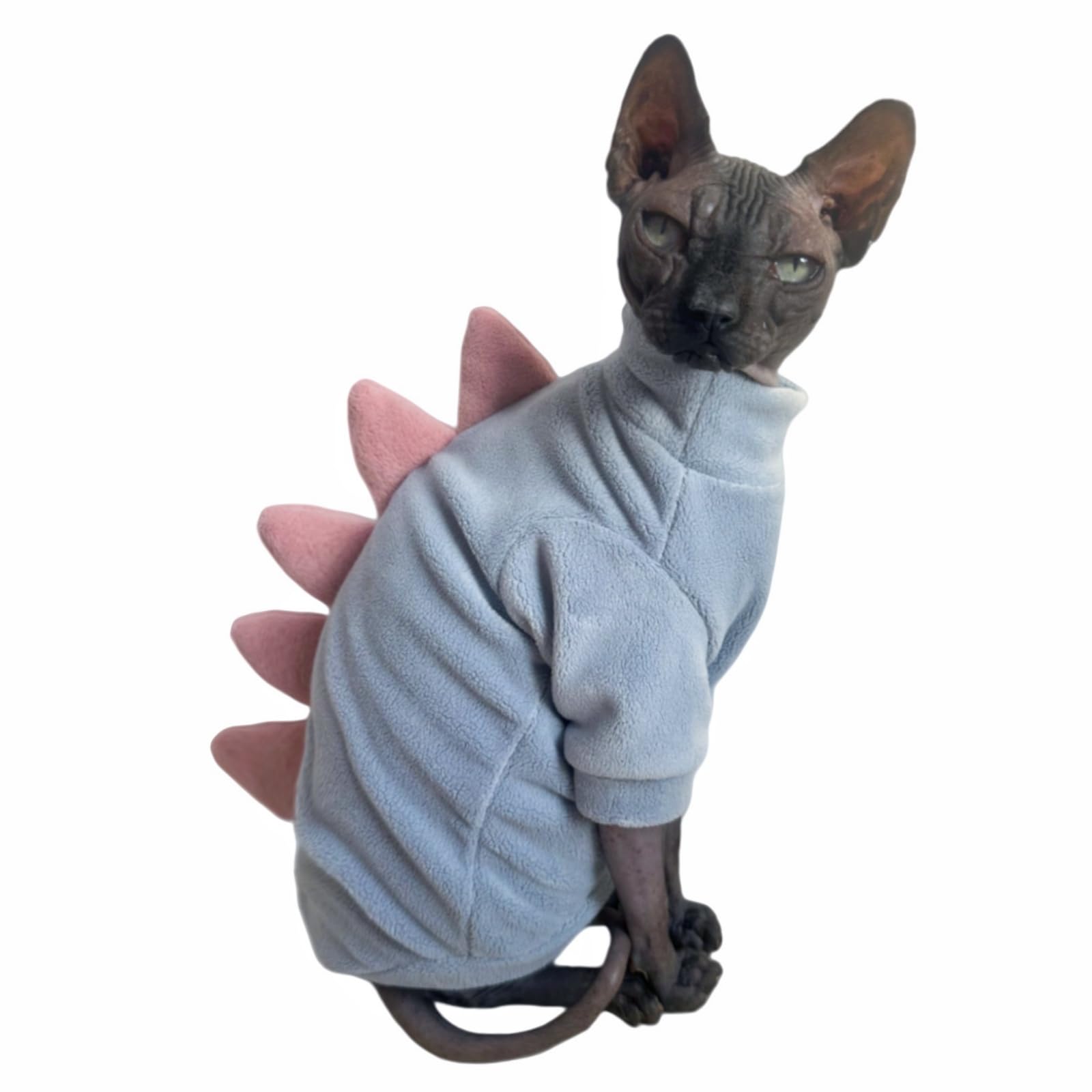 Sky Blue Dinosaur Sphynx Cat Clothes Sweater Hairless Cat Apparel
