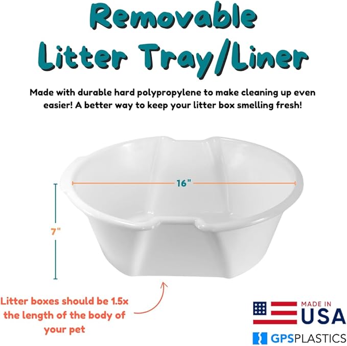 Good Pet Stuff Hidden Litter Box Planter, Decorative Cat Litter Enclosure with Carbon Filter, Artificial Plant, Easy Clean, Removable Liner, Round Style, Essentials Kit, Chestnut Brown