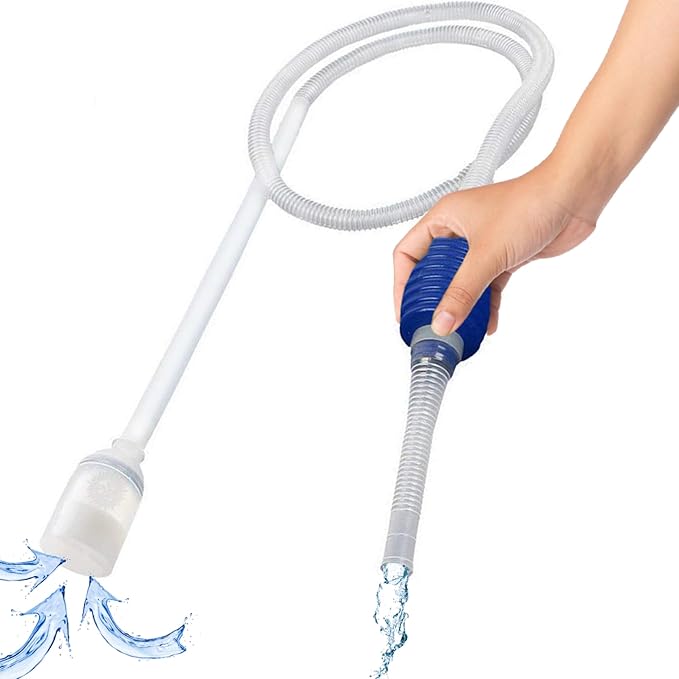 SunGrow Aquarium Maintenance Kit with Priming Bulb, 65-Inches, Easy to Use, Perfect for Small Fish Tanks