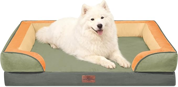 Comfort Expression Orthopedic Dog Beds for Large Sized Dog with Bolster