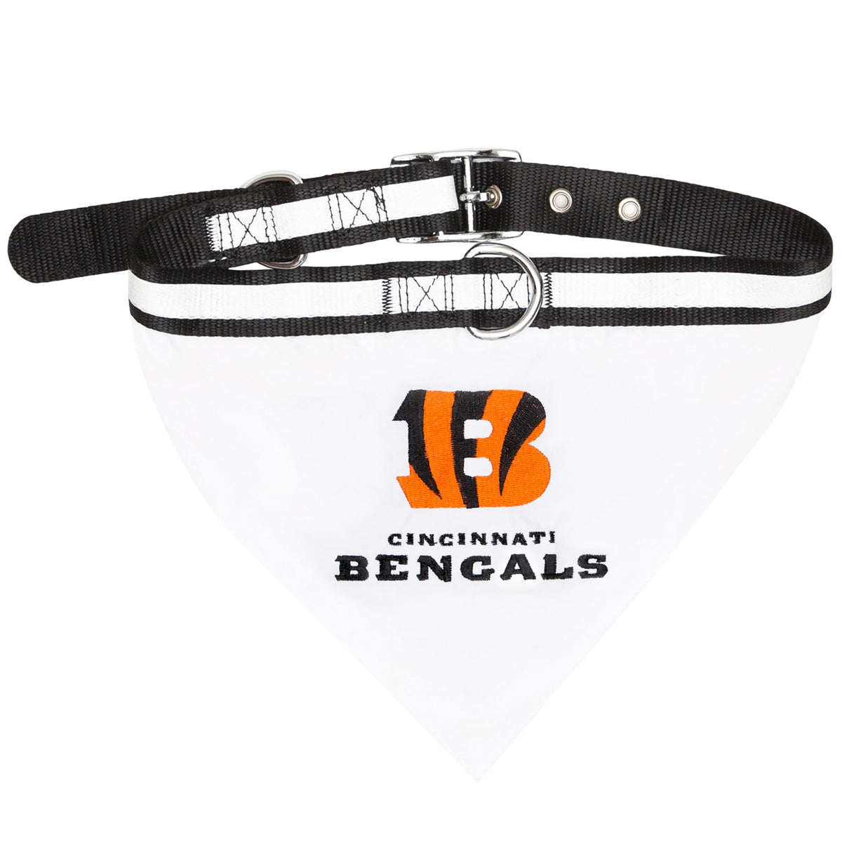 NFL Bandana - CINCINNATI BENGALS PET Bandana with Reflective & Adjustable PET Collar, Small