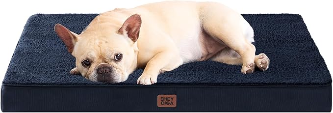 EHEYCIGA Orthopedic Dog Bed Extra Large with Removable Washable Cover, 41IN — 30*20*3.5 inches