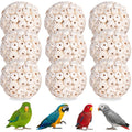 SevvyNaut 6 Pack Bird Toy Sola Balls, Natural Parrot Soft Chew Shredding & Foraging Toy, Bird Foot Balls for Cockatiel Conure Quaker Budgie Parakeet Bunny Guinea Pig Chinchilla Rabbit
