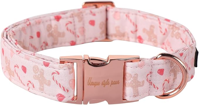Unique style paws Dog Collar Metal Buckle Collar for Autumn Winter Christmas for Small Medium Large Boys Girls Dogs — S