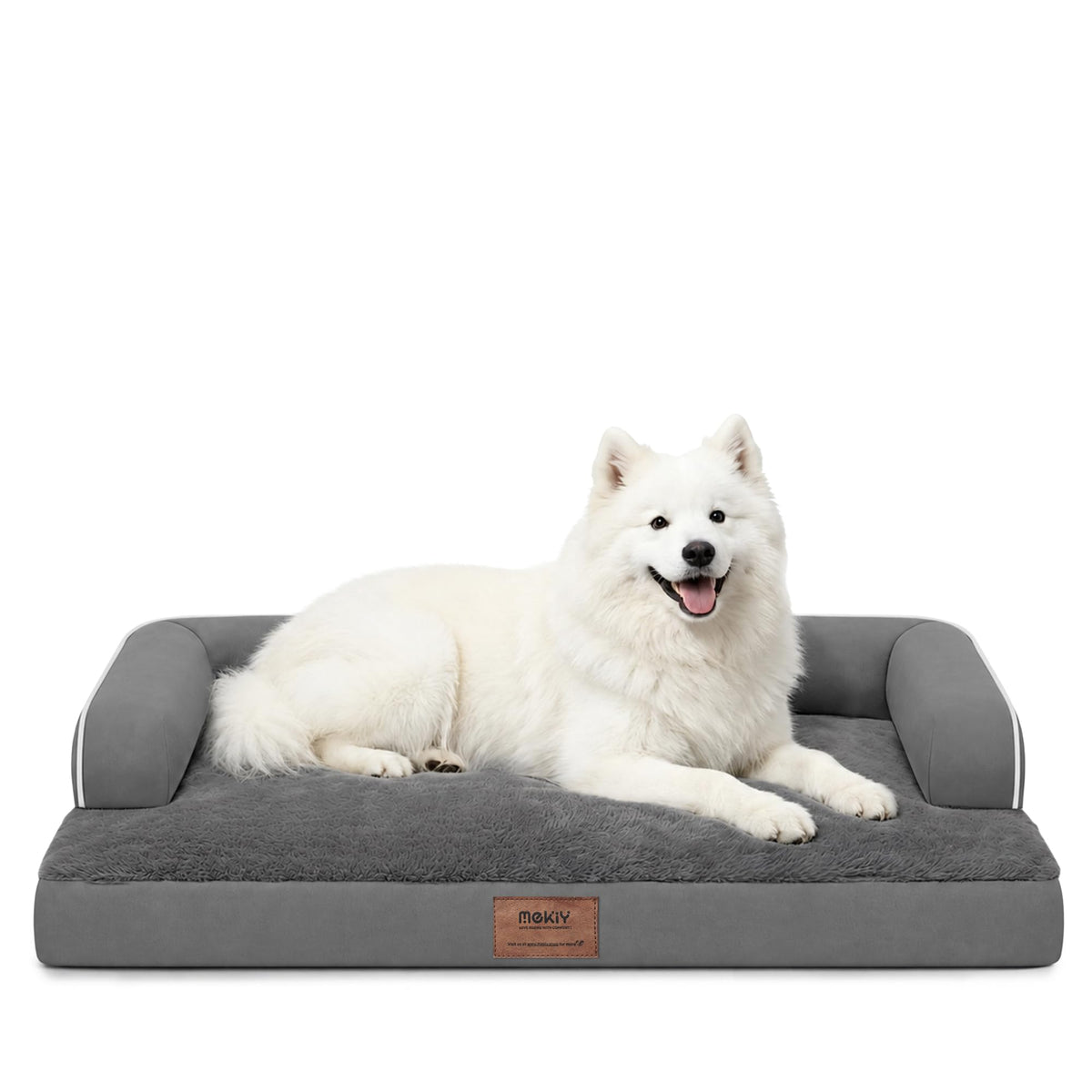 MEKIY Orthopedic Waterproof Dog Bed with Bolster for Extra Large Size Dogs