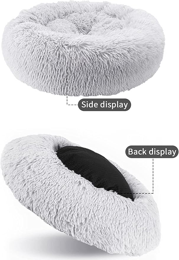 Cat Beds for Indoor Cats,15.7 Inch Dog Bed for Small Melium Large Dogs, Washable-Round Pet Bed for Puppy and Kitten with Slip-Resistant Bottom