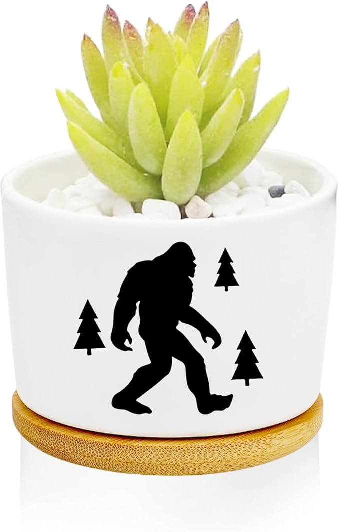 1Pcs Dog Window Garden Planter Pots with Drainage Tray, Ceramic Pot 3 Inch