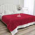 Yarelinza Waterproof Blanket for Beds – Ideal for Couch & Pets Splash Proof Sherpa Throw, Leakproof TPU Layer, Stain Resistant Washable Bed Protector – Burgandy, 90"x 80"