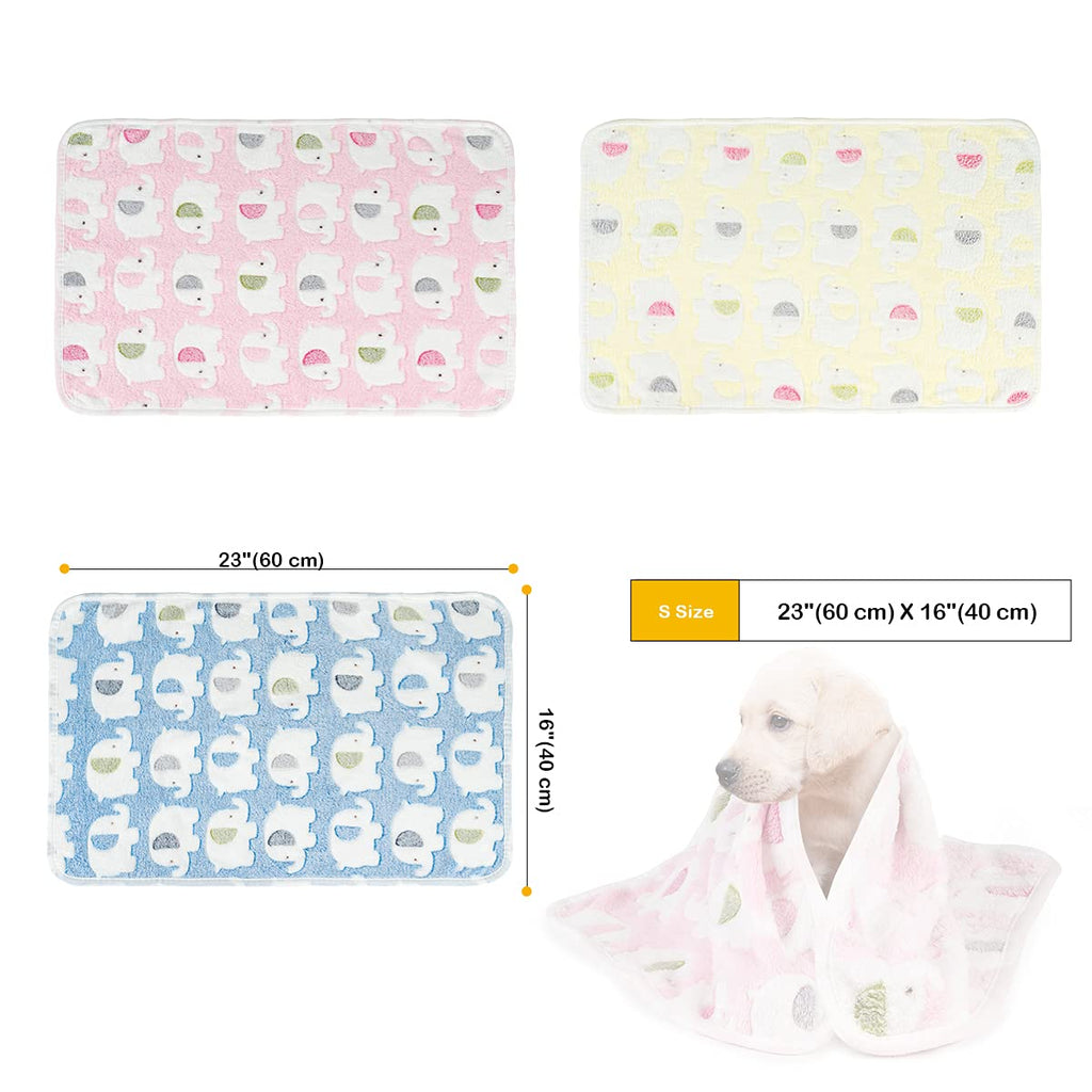 Dono 1 Pack 3 Dog Blankets, Soft Fluffy Fleece Pet Blanket Warm Sleep Mat Paw Print Design Puppy Kitten Throw Blankets Doggy Blanket for Dogs