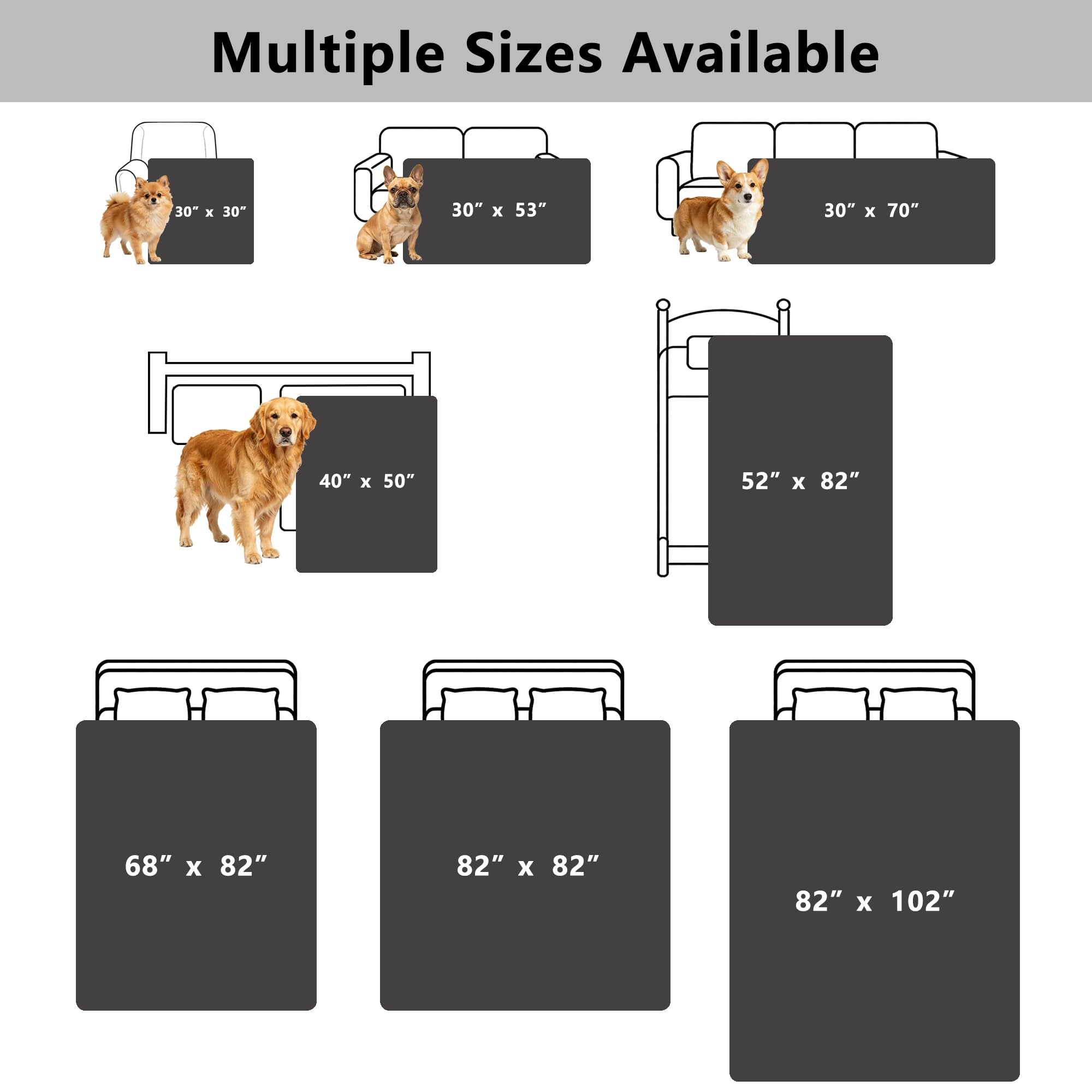 Tuffeel Waterproof Couch Cover for Dogs - Washable Pets Furniture Protector