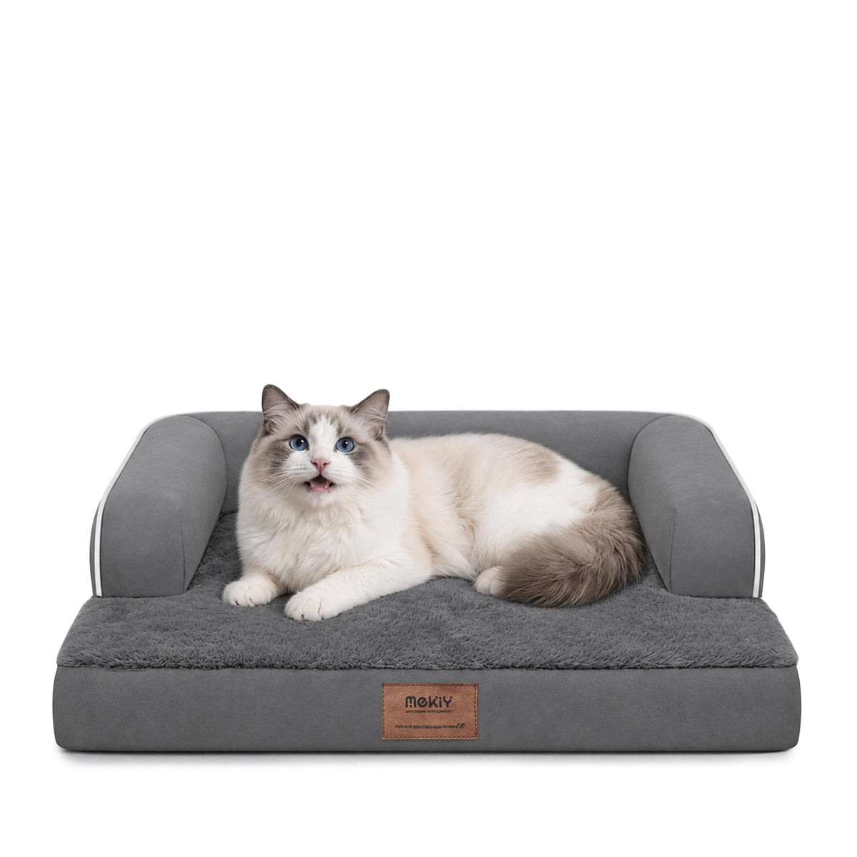 MEKIY Orthopedic Waterproof Dog Bed with Bolster for Extra Large Size Dogs