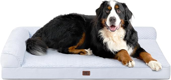 EHEYCIGA XL Dog Bed Memory Foam for Crate, Extra Large Dog Bed Orthopedic with Washable Removable Cover, Waterproof Pet Sofa Couch XLarge Size Dogs, 41x27x6.5