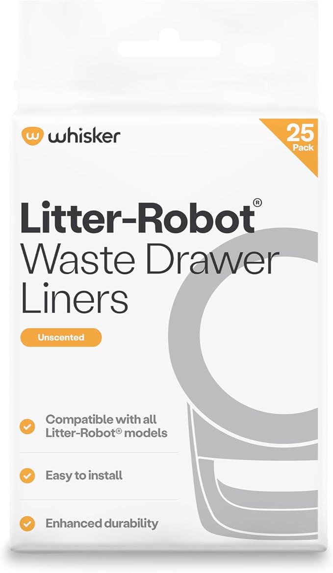 Whisker Litter-Robot Waste Drawer Liners, 25 Pack