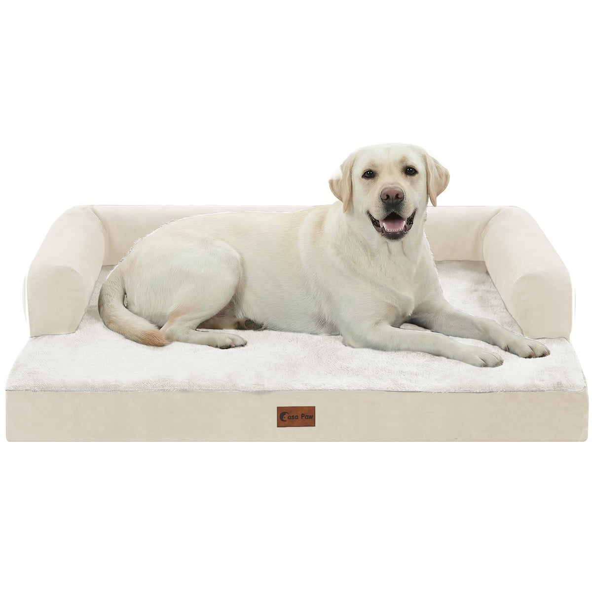 Casa Paw Orthopedic Washable Dog Bed for Extra Large Dogs, 45x35in, Grey