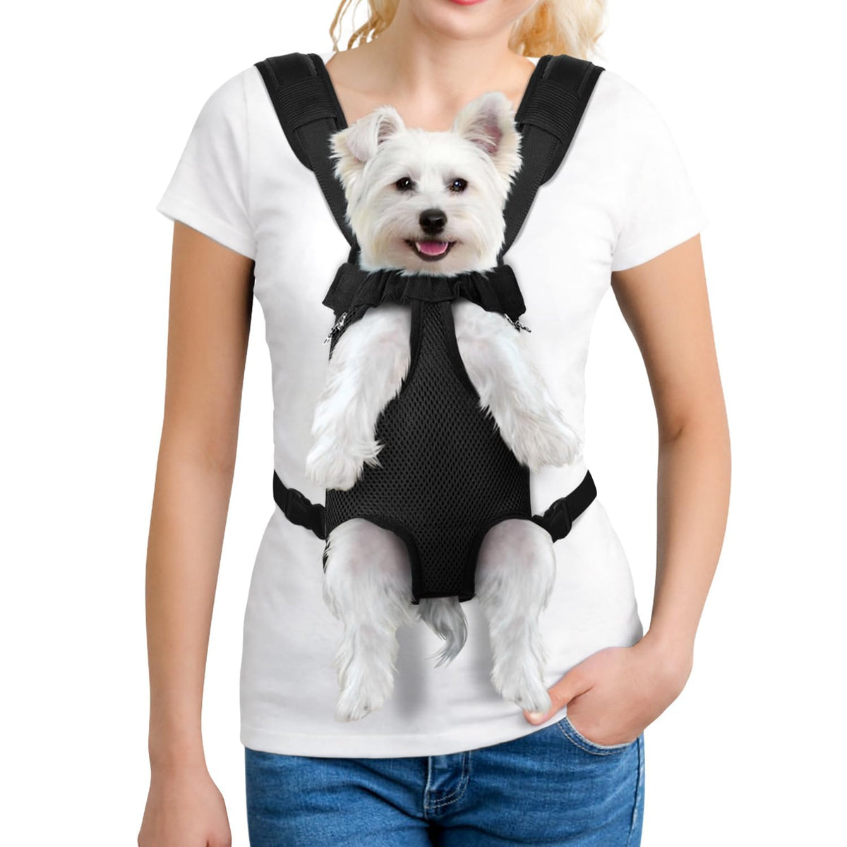 YUDODO Pet Dog Carrier Backpack Adjustable Front Carrier for Small Dog Cat