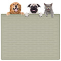 Largest Dog Food Mat, 39.5"x29.5" Silicone Dog and Cat Mat for Food and Water Bowls, Thinken Waterproof Non-Slip XXXL Pet Feeding Mat for Floors (Grayish Green)