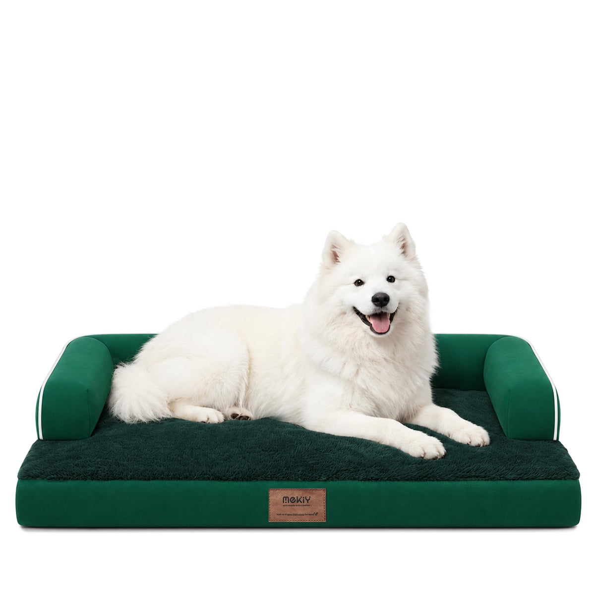 MEKIY Orthopedic Waterproof Dog Bed with Bolster for Extra Large Size Dogs
