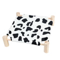 Patas Lague Cat Hammock Bed Small Eleveted Dog Bed 19x19 in Cow Prints