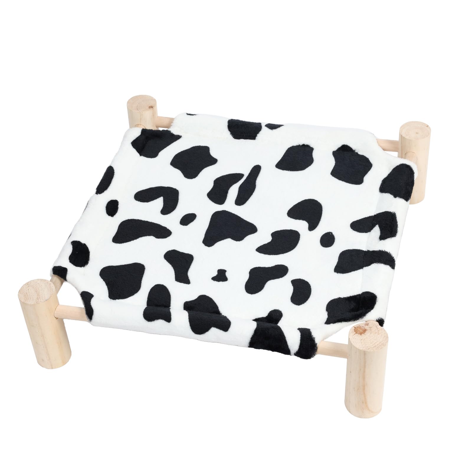 Patas Lague Cat Hammock Bed Small Eleveted Dog Bed 19x19 in Cow Prints