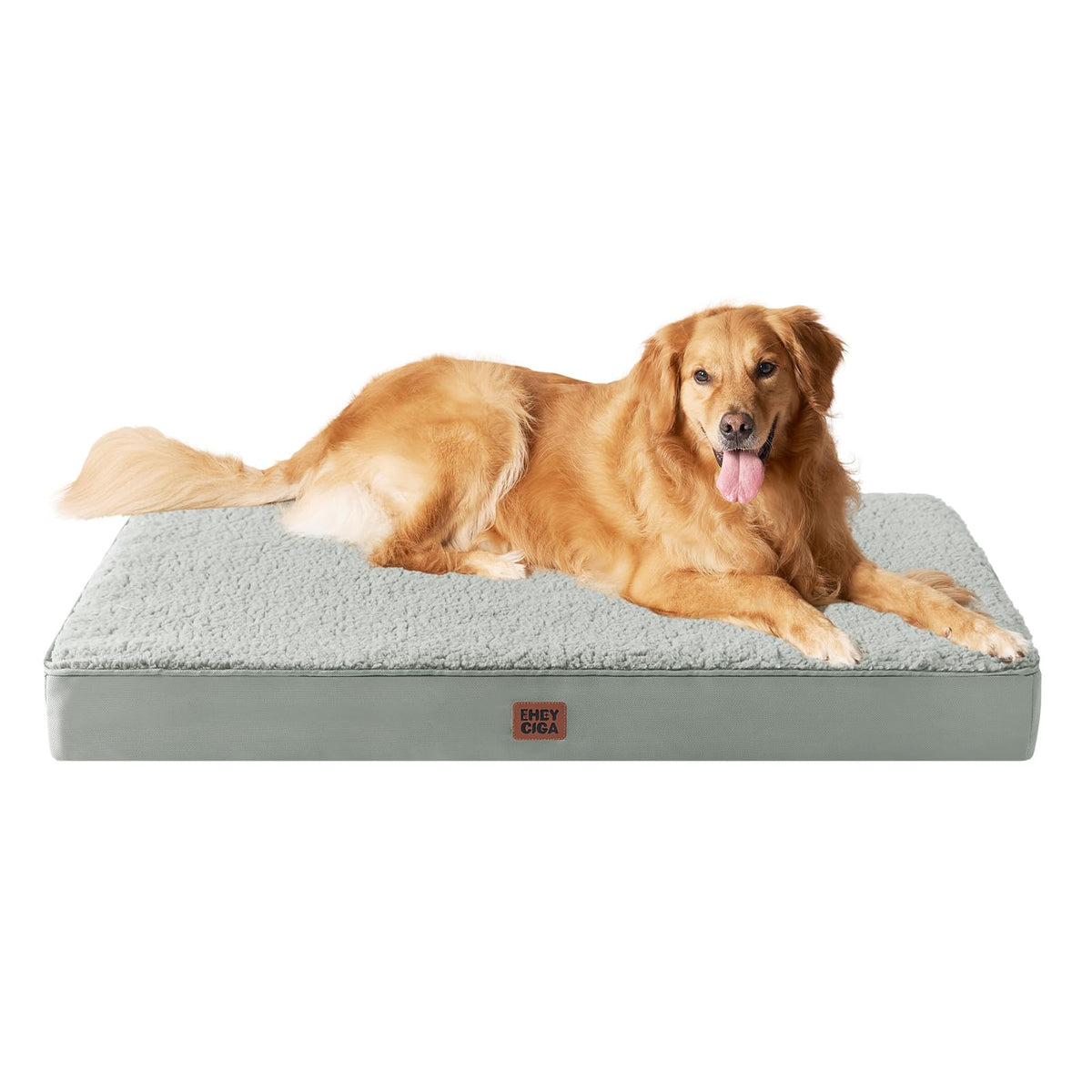 EHEYCIGA Orthopedic Dog Bed Large with Removable Washable Cover, 44IN Beige