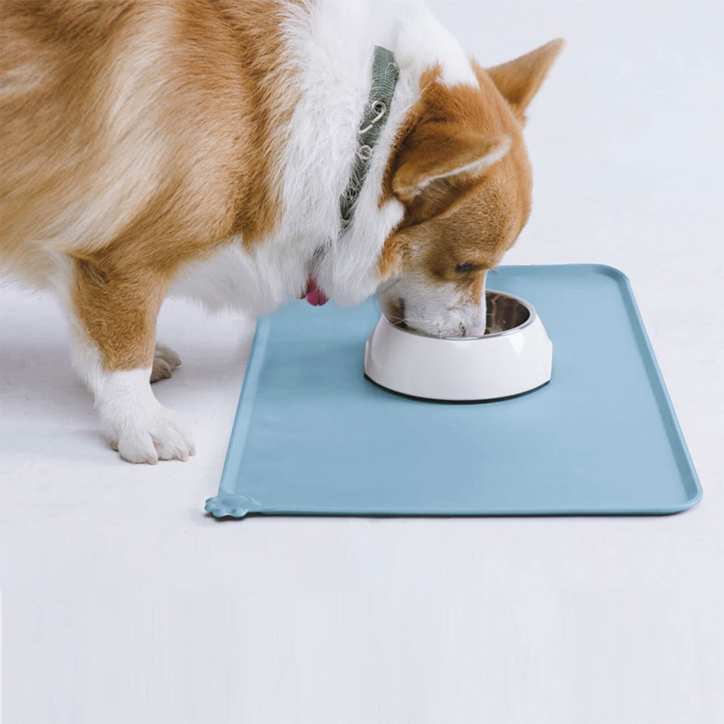 AUDWUD Waterproof Silicone Pet Feeding Mats,Anti-Slip Dog Food Bowl Pad
