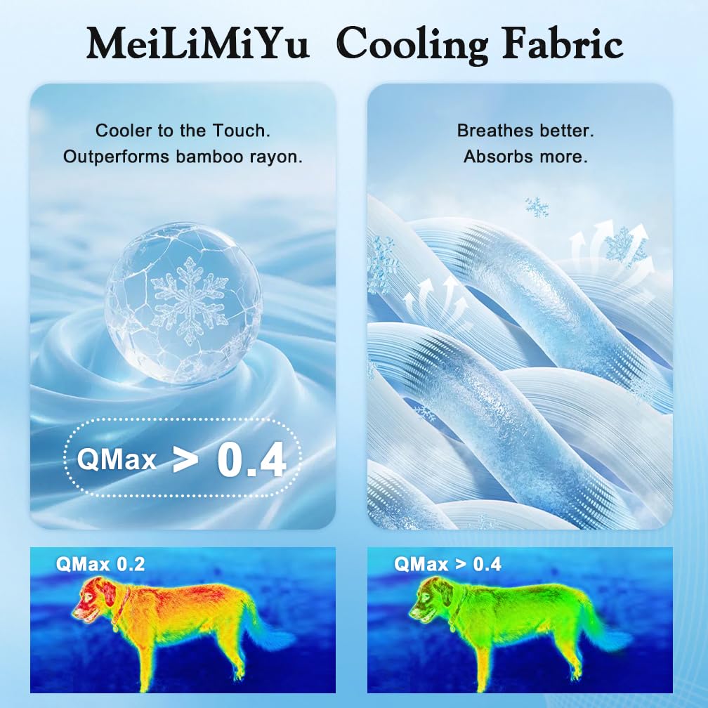 MeiLiMiYu 2026 Arc-Chill Upgraded Dog Cooling Mat Q-Max>0.4 Pet Cooling Pad