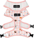 Lucy & Co. Reversible Dog Harness - Water-Repellent Neoprene, Dual-Print Design, Easy Swap Style, Adjustable Comfort Fit - Sipping Slowly Reversible Harness - X-Large