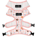 Lucy & Co. Reversible Dog Harness - Water-Repellent Neoprene, Dual-Print Design, Easy Swap Style, Adjustable Comfort Fit - Sipping Slowly Reversible Harness - Small