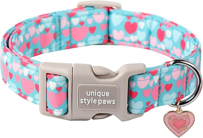 Unique style paws Dog Collar Metal Buckle Collar for Autumn Winter Christmas for Small Medium Large Boys Girls Dogs — S