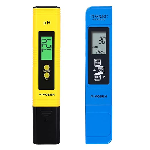 VIVOSUN Digital pH Meter TDS EC Meter for Water 0.01 Accuracy Hydroponics