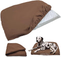 Dog Bed Cover Waterproof Replacement Machine Washable Covers for 36x27 Inch Dog Bed Heavy Duty Scratch Resistant Mattress Protector Pet Bed Cover Only Brown
