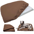 Dog Bed Cover Waterproof Replacement Machine Washable Covers for 24x18 Inch Dog Bed Heavy Duty Scratch Resistant Mattress Protector Pet Bed Cover Only Brown