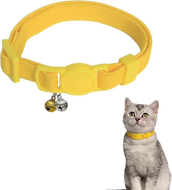 Breakaway Cat Collar with Bell, Safety Buckle Kitten Collar, Elastic Strech Quick Release, Adjustable Lightweight Collars for Girl Boy Cats, Pet Supplies, Accessories