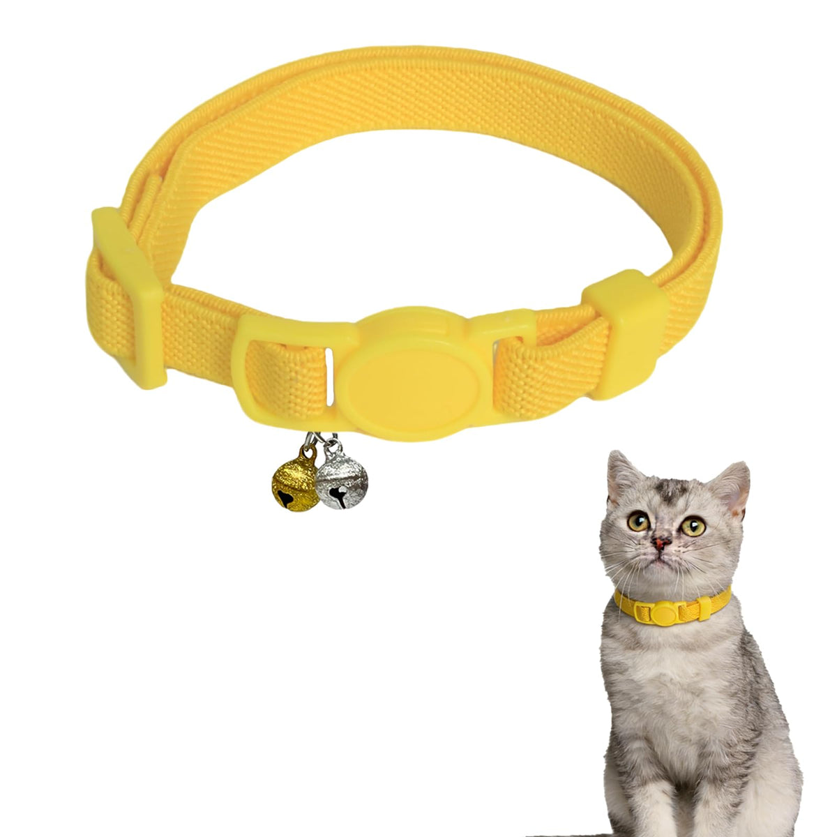 Breakaway Cat Collar with Bell, Safety Buckle Kitten Collar, Elastic Strech Quick Release, Adjustable Lightweight Collars for Girl Boy Cats, Pet Supplies, Accessories, Gifts Blue