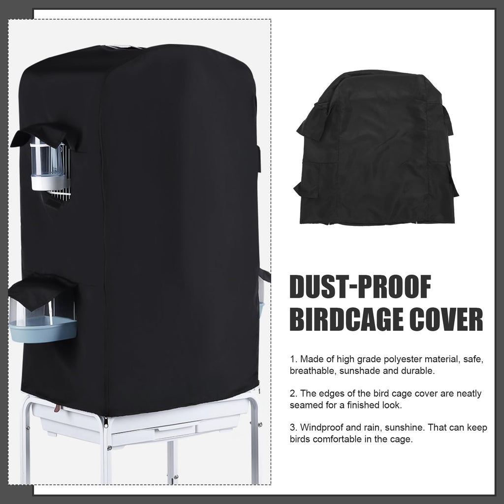 POPETPOP Bird Cage Covers for Night - Breathable, Washable Parrot & Parakeet Cage Protector