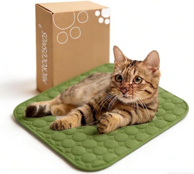 MICROCOSMOS Summer Cooling Mat & Sleeping Pad- Water Absorption Top, Materials Safe, Easy Carry, EZ Clean. Keep Cooling for Pets, 48" x24")