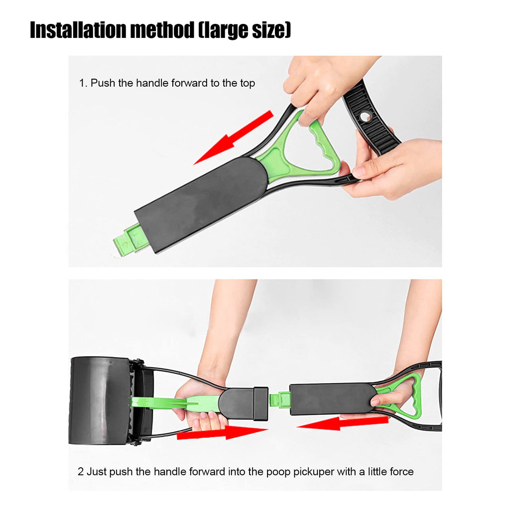 Pet Pooper Scooper, Long Handle Folding Poop Scoop, Stable Jaw Scoop Easy for Small Pet Poop, Pick Up Animal Waste Dog Puppy Cat Waste Picker Cleaning Tools Outdoor Dog Pooper Scooper(green+black)
