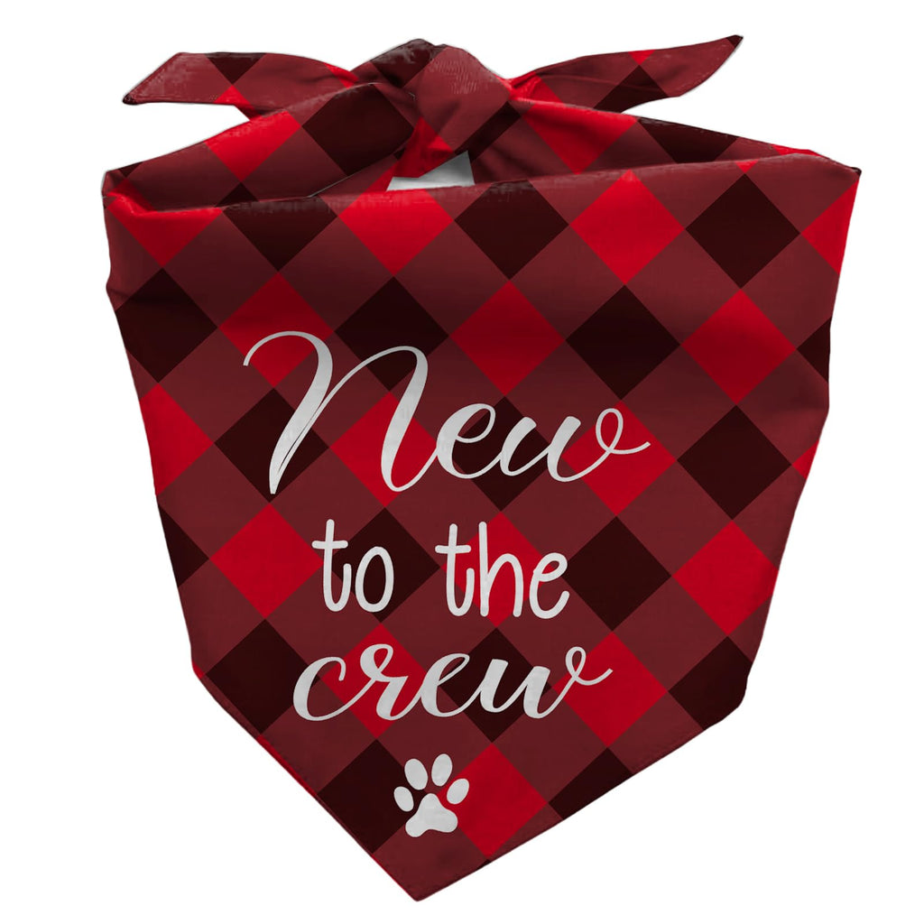 New Puppy Announcement Dog Bandana, Adopted Puppies Reveal Gift for Owner, Dogs Birthday Supplies Gifts, Triangle Bibs Scarf for Medium Pets (Red)